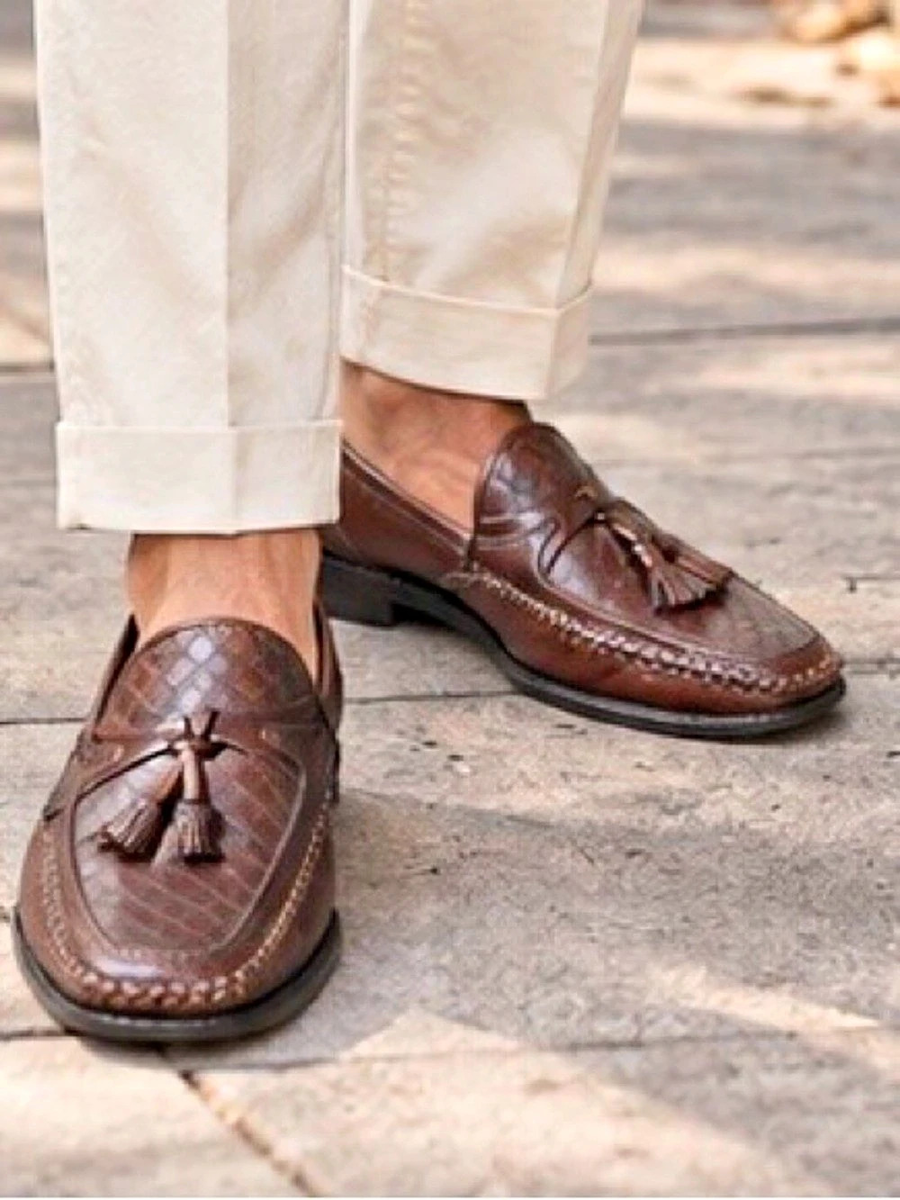 Johnston & Murphy Romani Tassel Loafer Brown Leather